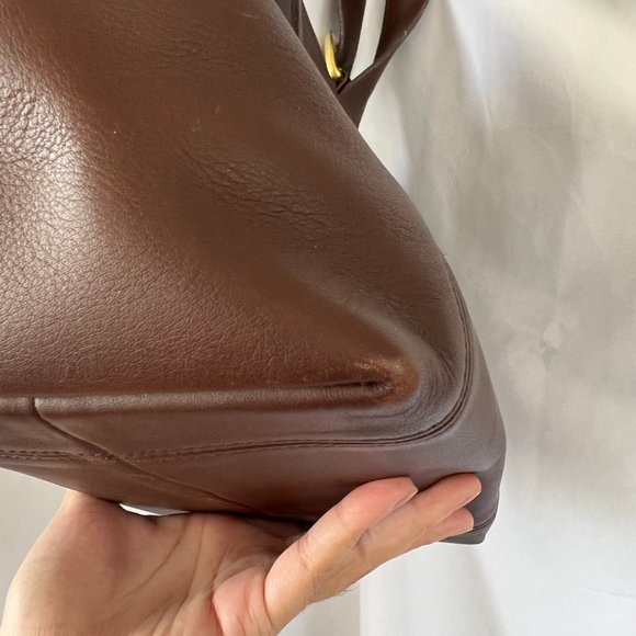 Vintage Coach Waverly Chocolate Brown Leather Tote 4133 - Picture 8 of 16